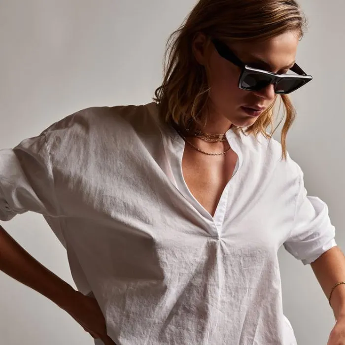 Shirting Women James Perse Bison Tunic White