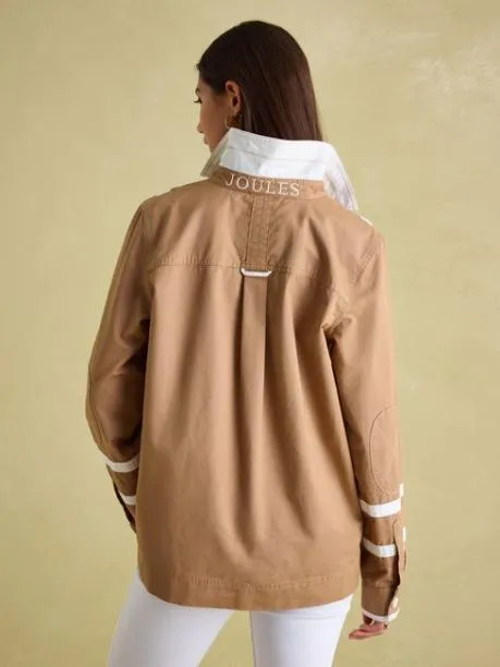 Shirts and Blouses Women Joules Tan Brown Cotton Deck Shirt