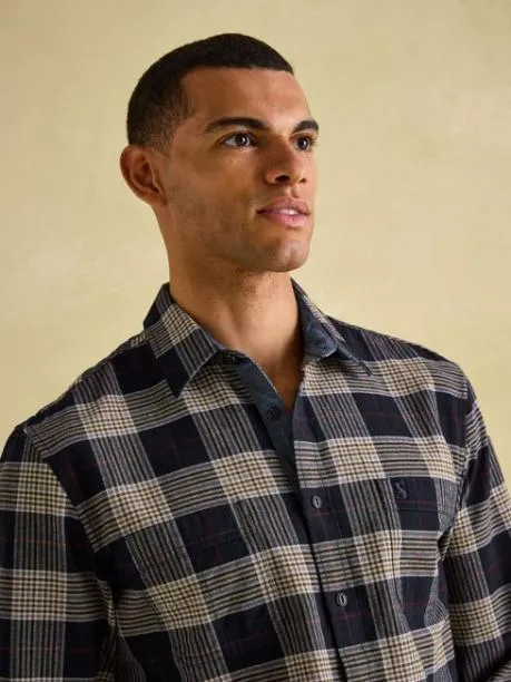 Shirts Men Joules Navy Blue Soft Brushed Cotton Check Shirt