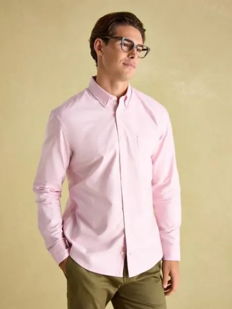 Shirts Men Joules Pink Long Sleeve Classic Fit Shirt