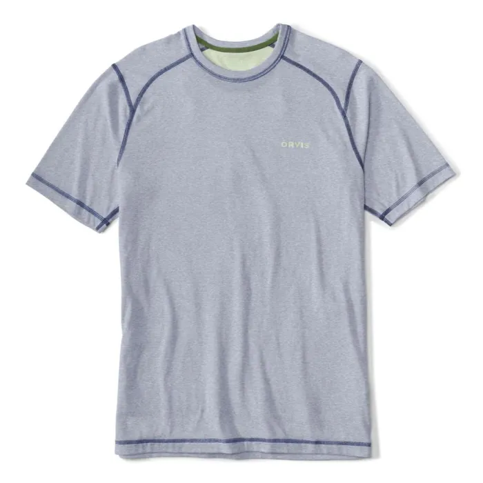 Shirts Men Orvis Drirelease ShortSleeved Crew Light Gray