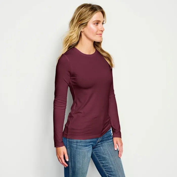 Shirts Women Orvis Perfect True Crew LongSleeved Tee Port