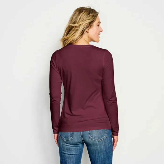 Shirts Women Orvis Perfect True Crew LongSleeved Tee Port