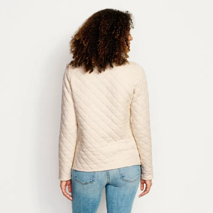 Shirts Women Orvis Quilted Sweatshirt Shirt Jacket Oatmeal Heather