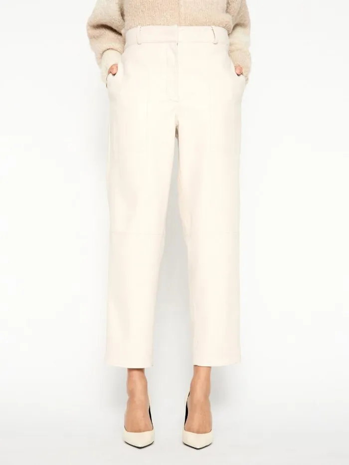 Shop Brochu Walker Bottoms The Stone Vegan Leather Pant Perle
