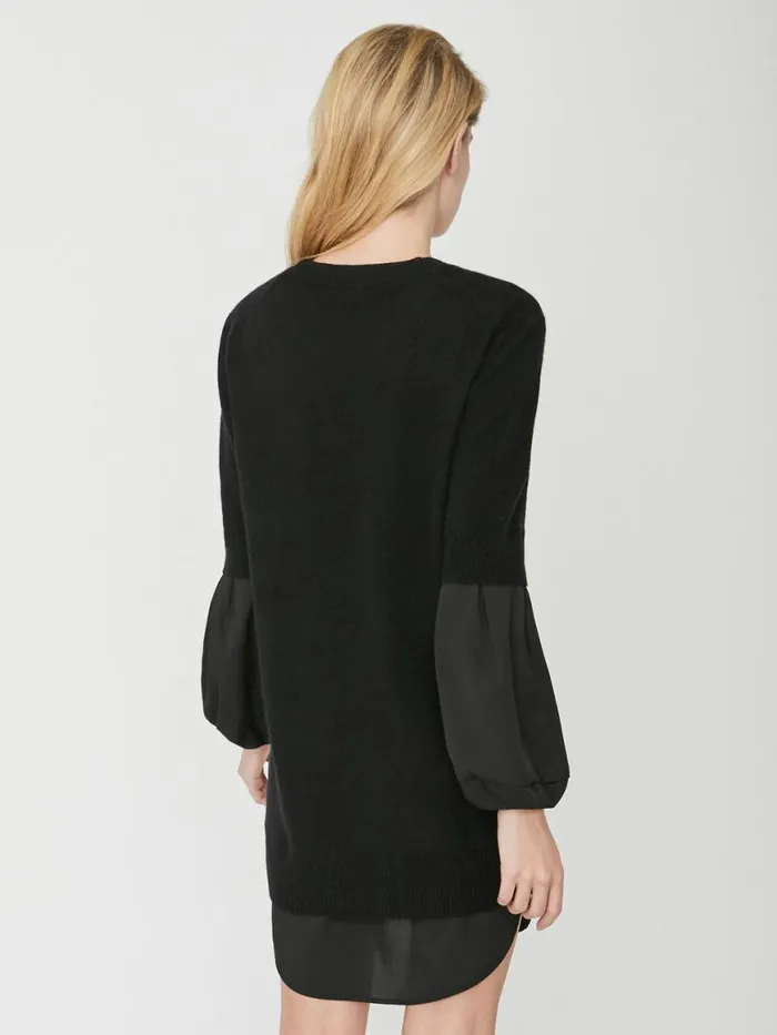 Shop Brochu Walker Dresses The Ebella Layered Dress Black Onyx With Black Underlayer