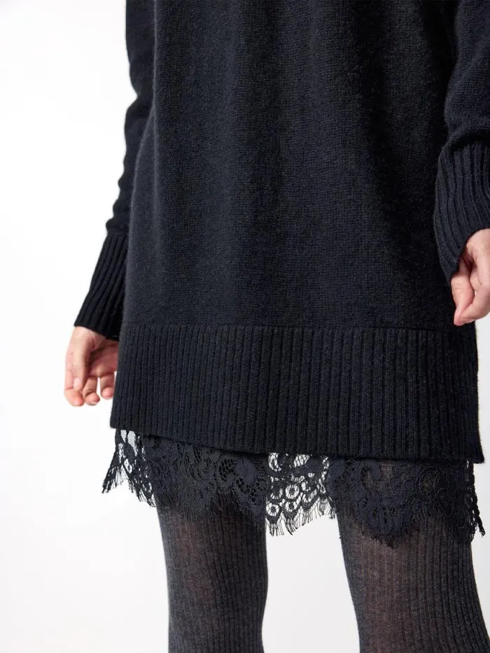 Shop Brochu Walker Dresses The Elisa Lace Looker Dress Black Onyx With Black Lace
