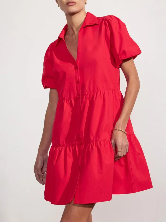 Shop Brochu Walker Dresses The Havana Mini Dress Carmine Red