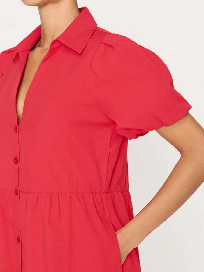 Shop Brochu Walker Dresses The Havana Mini Dress Carmine Red