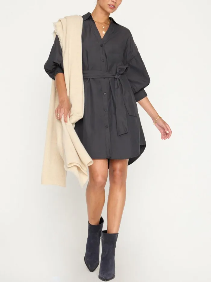 Shop Brochu Walker Dresses The Kate Belted Dress Washed Black