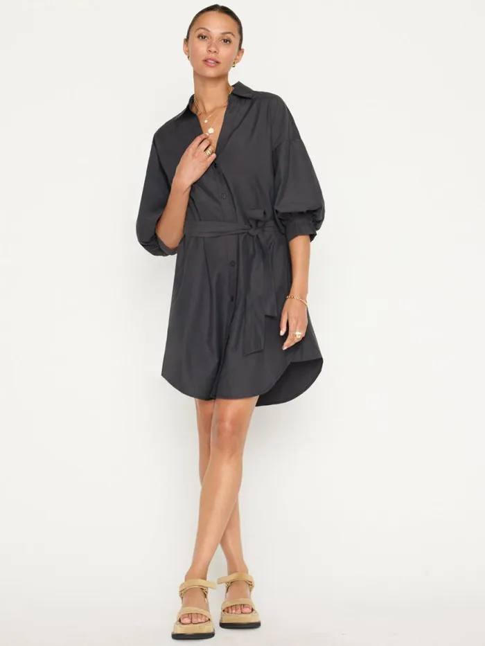 Shop Brochu Walker Dresses The Kate Belted Dress Washed Black