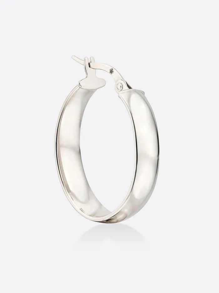 Shop Brochu Walker Fine Jewelry Icons White Gold Oval Hoop Earrings White Gold