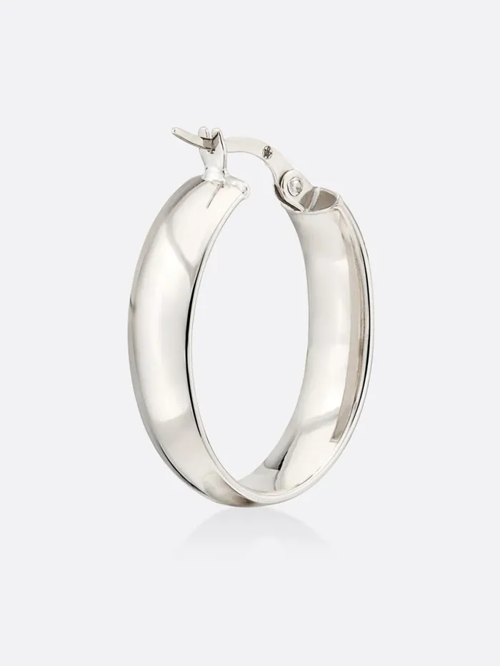 Shop Brochu Walker Fine Jewelry Icons White Gold Oval Hoop Earrings White Gold