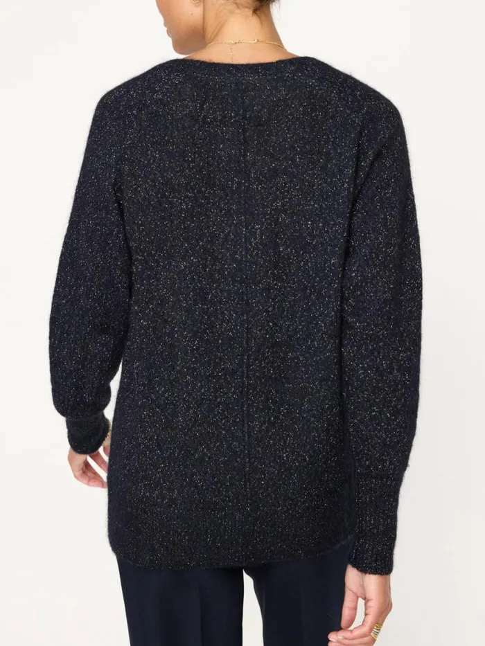 Shop Brochu Walker Sweaters The Allery VNeck Sweater Baltic Metallic