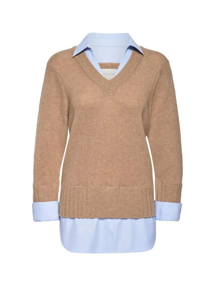 Shop Brochu Walker Sweaters The Arden Looker Camel Mlange With Oxford