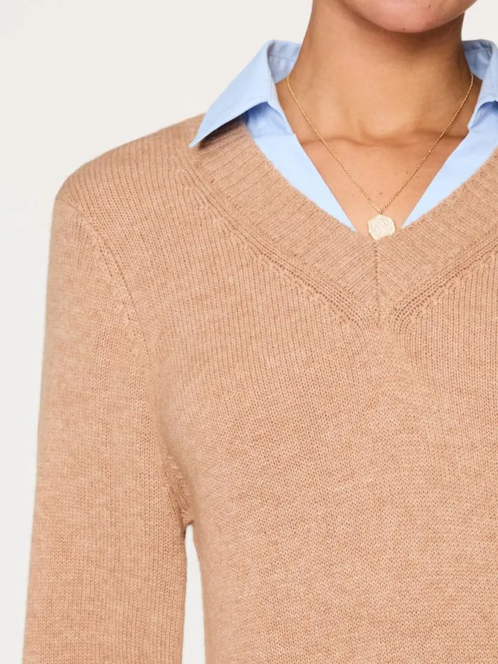 Shop Brochu Walker Sweaters The Arden Looker Camel Mlange With Oxford