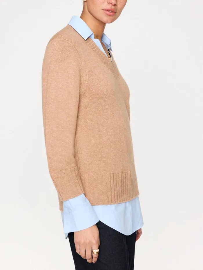 Shop Brochu Walker Sweaters The Arden Looker Camel Mlange With Oxford