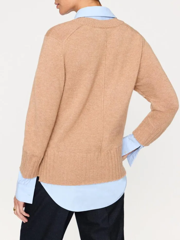 Shop Brochu Walker Sweaters The Arden Looker Camel Mlange With Oxford