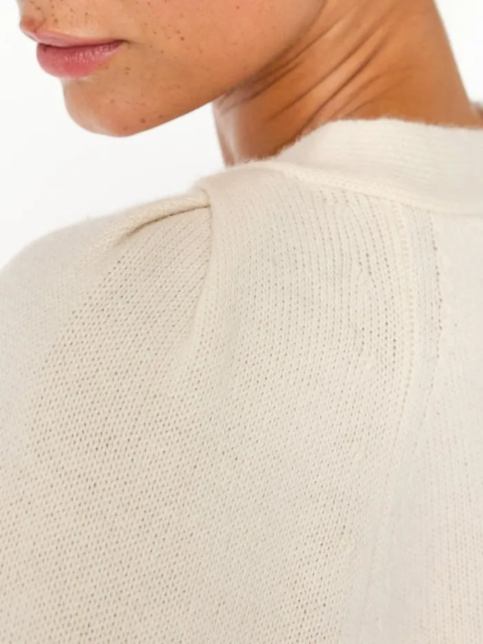 Shop Brochu Walker Sweaters The Ida Lace Vee Looker Ivory