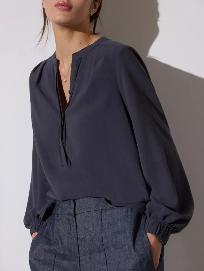 Shop Brochu Walker Tops The Phoebe Blouse Slate