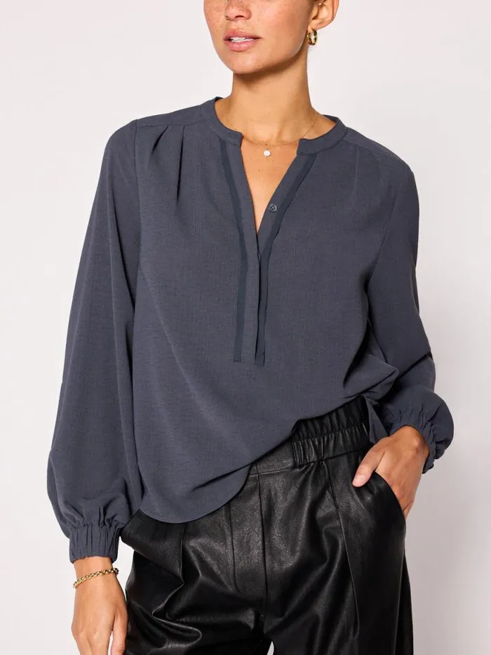 Shop Brochu Walker Tops The Phoebe Blouse Slate