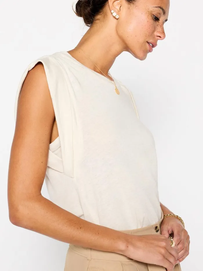 Shop Brochu Walker Tops The Reins Tee Tallow Beige