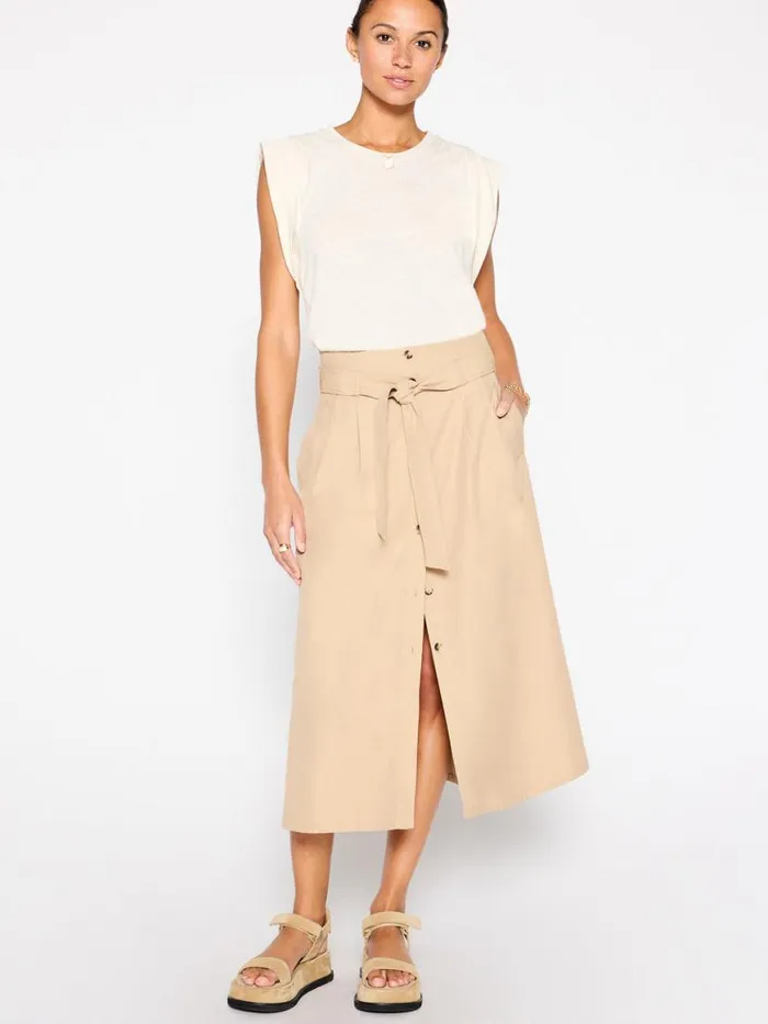 Shop Brochu Walker Tops The Reins Tee Tallow Beige
