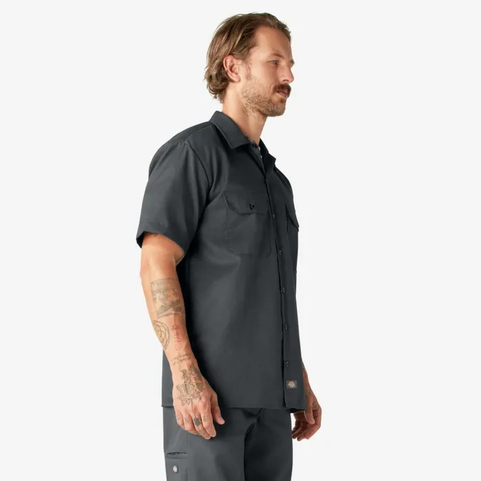 Short Sleeve Work Shirt Charcoal Gray Charcoal Gray ch Men Dickies Work Shirts Short Sleeve Work Shirt Charcoal Gray Charcoal Gray ch Men Dickies Work Shirts