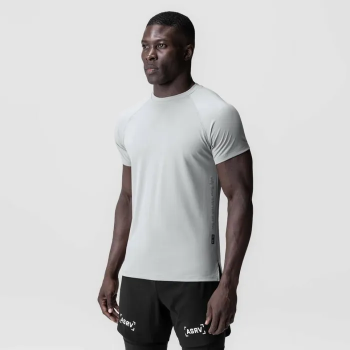 Short Sleeves Men ASRV 3DLite 20 Lycra Fitted Tee Slate Grey 034otwr034