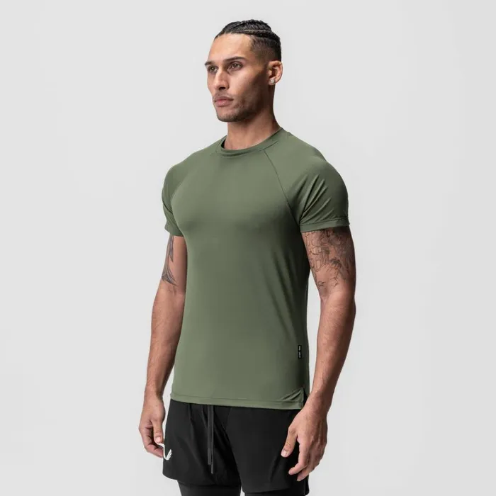 Short Sleeves Men ASRV AeroSilver Fitted Tee Olive