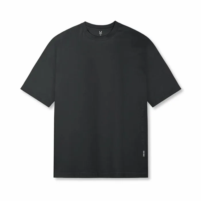 Short Sleeves Men ASRV Supima Oversized Tee Dusk Black