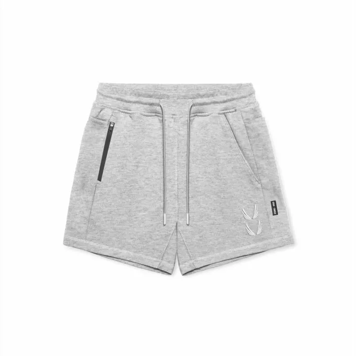 Shorts Men ASRV TechTerry Sidelock Sweat Short Heather Grey 034stacked Wings034