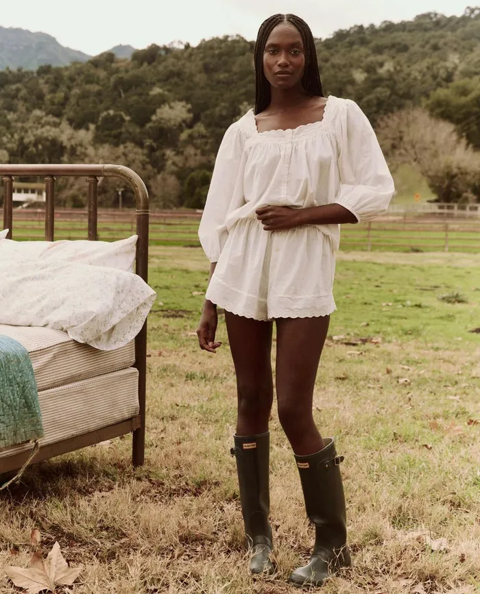 Sleep Tops Women The Great The Eyelet Button Sleep Top True White Sleep Tops Women The Great The Eyelet Button Sleep Top True White