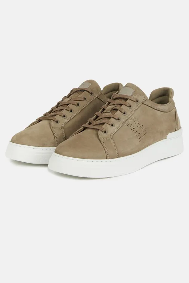 Sneakers Men Boggi Milano Brown Nubuck Leather Trainers With Logo Brown Sneakers Men Boggi Milano Brown Nubuck Leather Trainers With Logo Brown