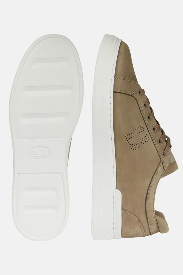 Sneakers Men Boggi Milano Brown Nubuck Leather Trainers With Logo Brown Sneakers Men Boggi Milano Brown Nubuck Leather Trainers With Logo Brown