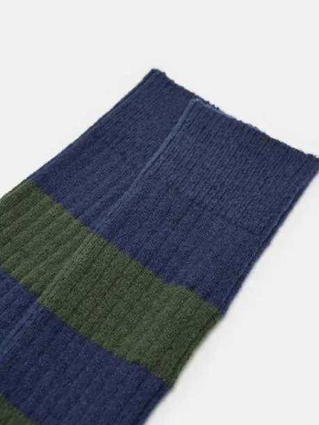 Socks Men Joules GreenNavy Cosy Striped Socks