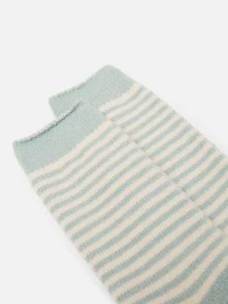 Socks Women Joules Mint Green Cosy Striped Socks Size 48