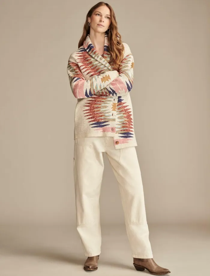 Southwestern Cardigan Multi Southwest Print Women Lucky Brand Sweaters and Sweatshirts