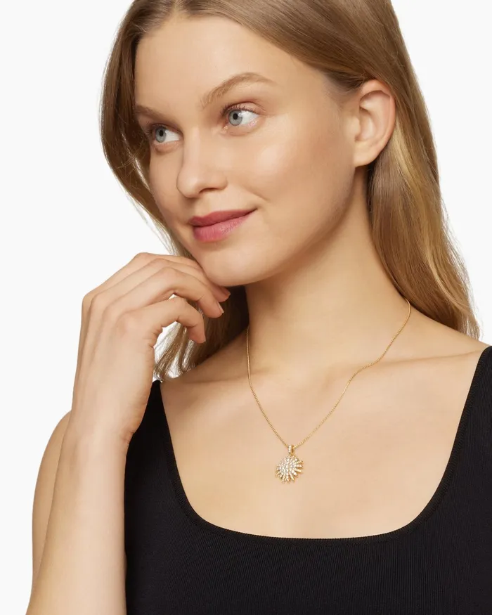 Starburst Pendant Necklace In 18K Yellow Gold With Diamonds 20mm Women David Yurman Pendant Starburst Pendant Necklace In 18K Yellow Gold With Diamonds 20mm Women David Yurman Pendant