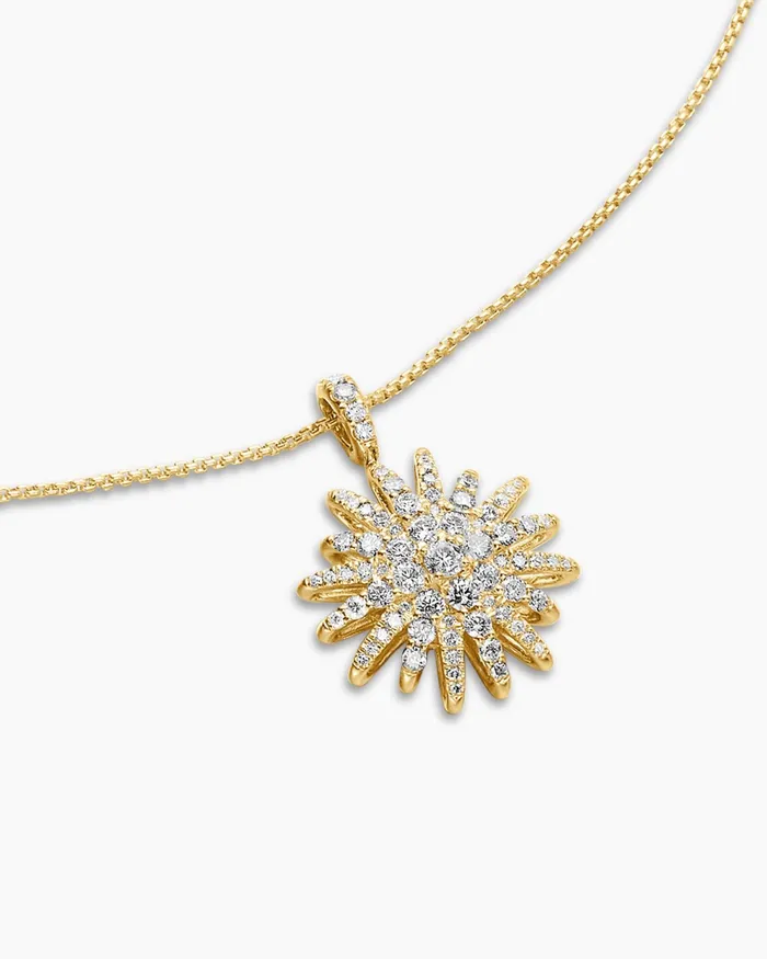 Starburst Pendant Necklace In 18K Yellow Gold With Diamonds 20mm Women David Yurman Pendant Starburst Pendant Necklace In 18K Yellow Gold With Diamonds 20mm Women David Yurman Pendant