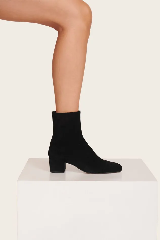 STAUD AIMEE SHORT BOOT Black Suede Women Boots STAUD AIMEE SHORT BOOT Black Suede Women Boots