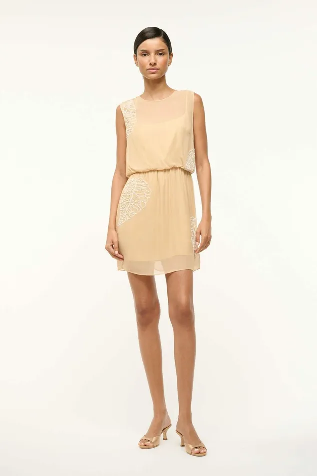 STAUD AMELIE DRESS Sandy Palm Women Dresses