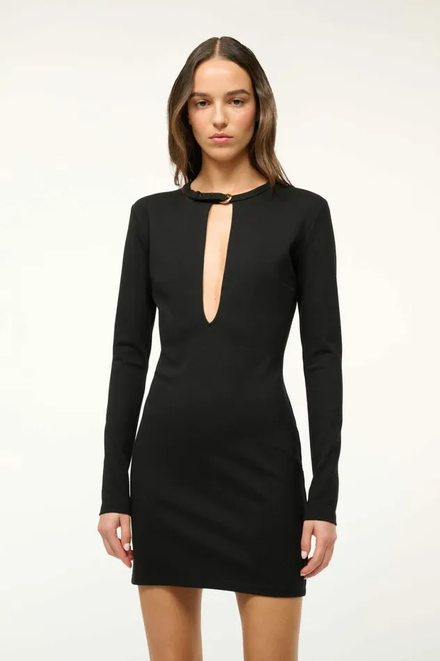 STAUD ASTOR DRESS Black Women Dresses