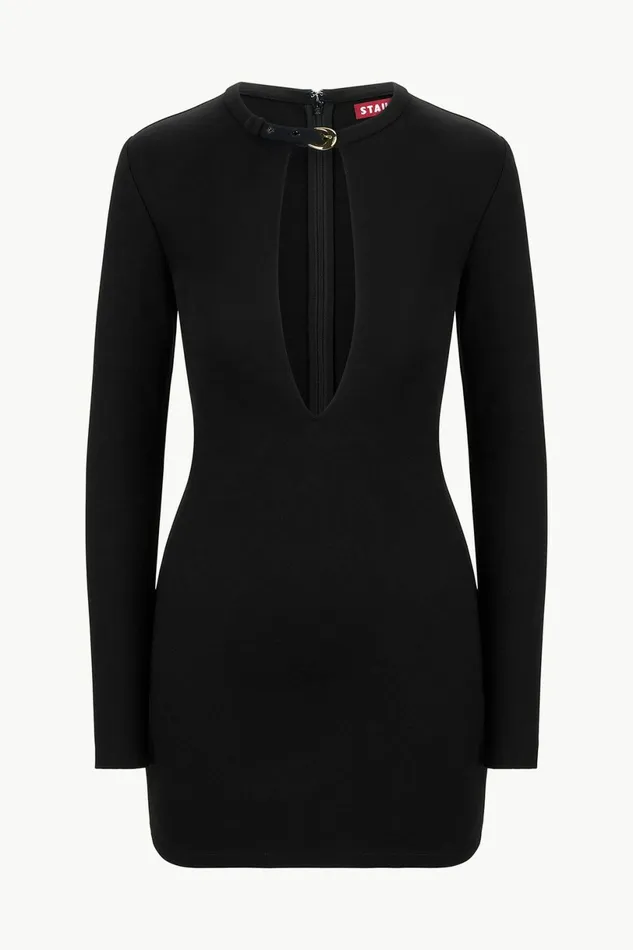 STAUD ASTOR DRESS Black Women Dresses