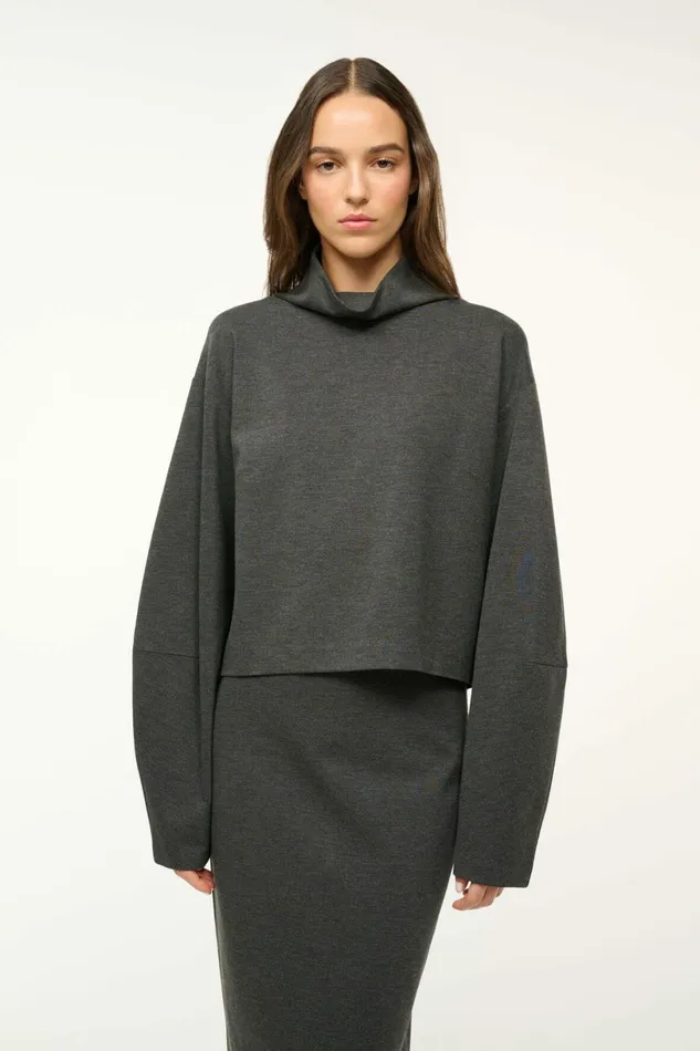 STAUD BINOCHE TOP Heather Grey Women Tops