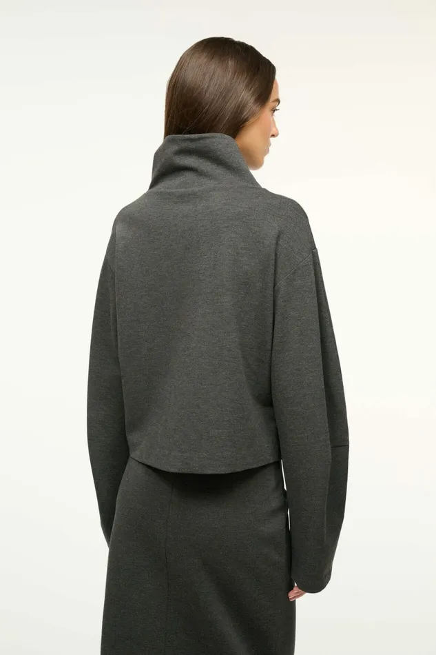 STAUD BINOCHE TOP Heather Grey Women Tops STAUD BINOCHE TOP Heather Grey Women Tops