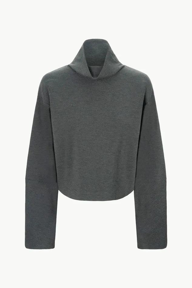 STAUD BINOCHE TOP Heather Grey Women Tops STAUD BINOCHE TOP Heather Grey Women Tops
