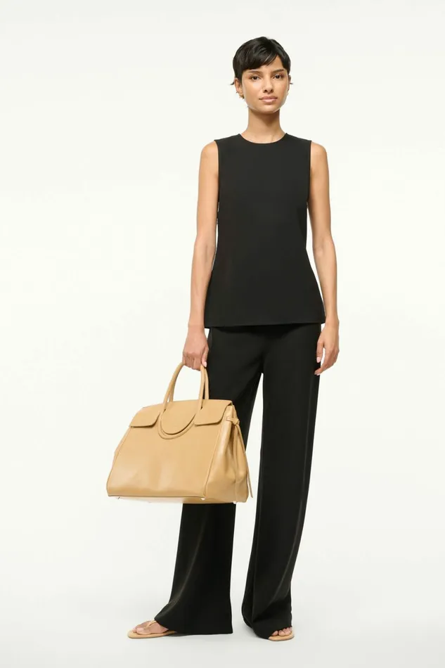 STAUD BRONTE TOP Black Women Tops