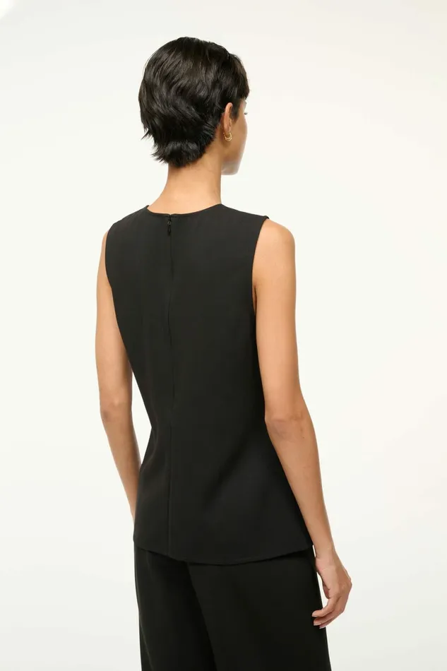 STAUD BRONTE TOP Black Women Tops STAUD BRONTE TOP Black Women Tops