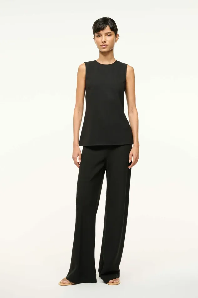 STAUD BRONTE TOP Black Women Tops STAUD BRONTE TOP Black Women Tops